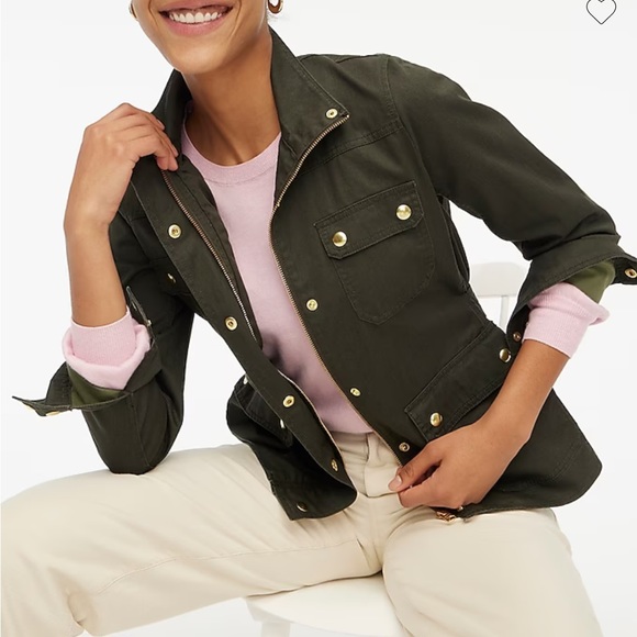 J.Crew resin coated twill women jacket - Picture 3 of 9